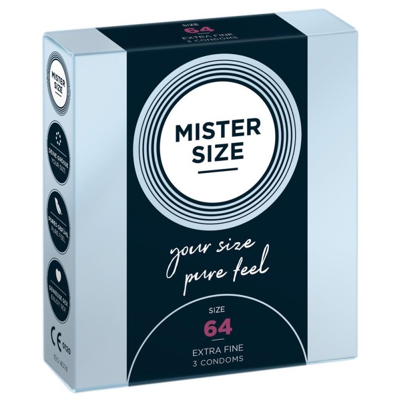 Mister Size 64mm pack of 3